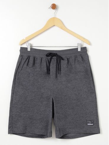 Bermuda Moletinho Full Surf Plus Size Masculina Chumbo