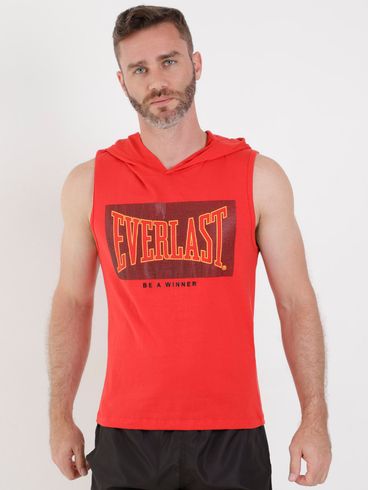 Camiseta Regata com Capuz Everlast Masculina Vermelho