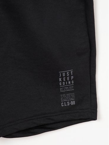 Bermuda Moletinho Plus Size Masculina Preto