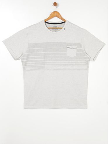 Camiseta Manga Curta Dixie Plus Size Masculina Cinza Claro