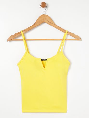 Blusa Regata Feminina Amarelo