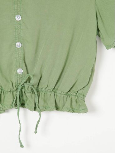 Blusa Manga Curta Feminina Verde