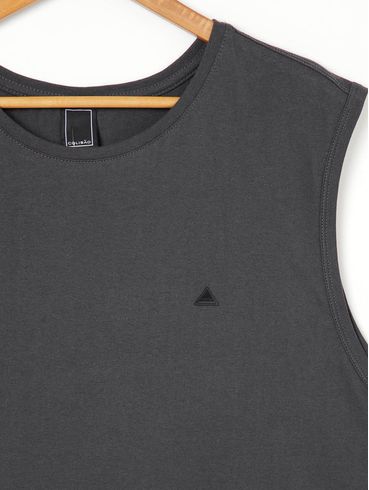 Camiseta Regata Plus Size Masculina Chumbo