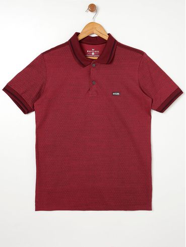 Polo Manga Curta Masculina Vinho