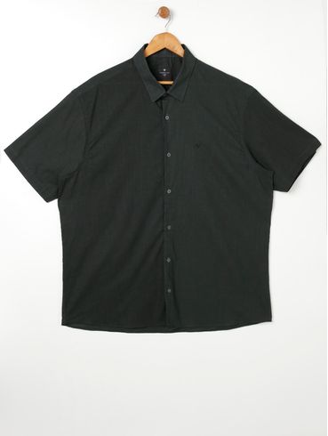 Camisa Manga Curta Plus Size Masculina Verde