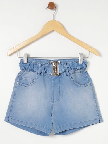 Short Jeans Bivik Feminino Azul