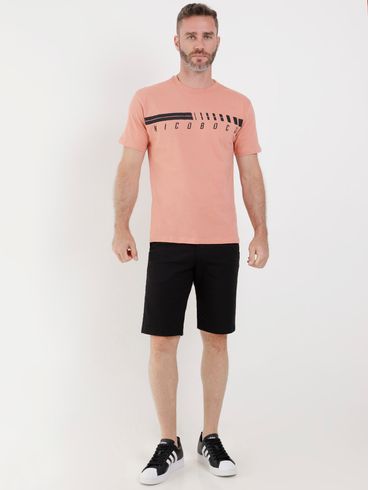 Bermuda Chino Sarja Masculina Preto