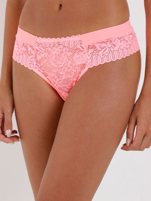 Calcinha com Renda Fio Duplo Feminina Laranja
