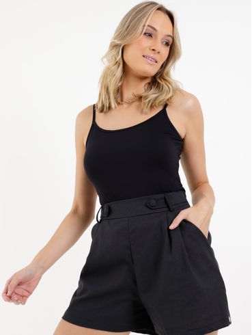 Blusa Regata Básica Autentique Feminina Preto