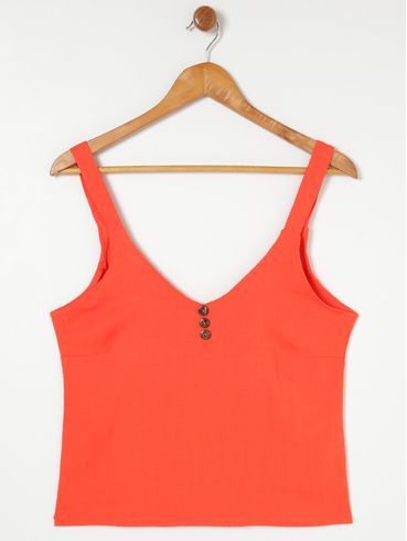 Blusa Regata Feminina Laranja
