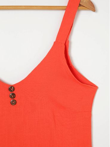 Blusa Regata Feminina Laranja