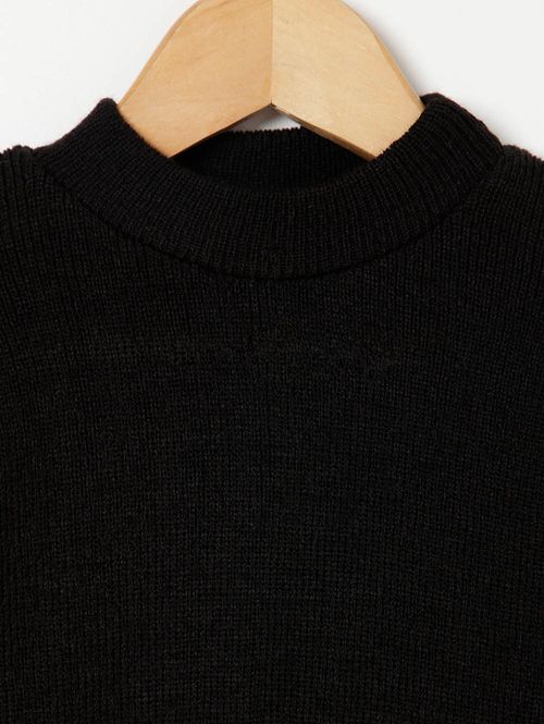 Blusão Básico Tricot Infantil Para Menino - Preto