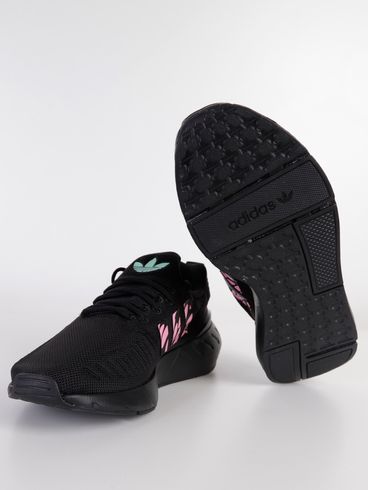 Tênis Esportivo Adidas Swift Run 22 Feminino Preto/Rosa