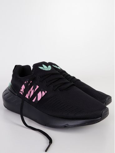 Tênis Esportivo Adidas Swift Run 22 Feminino Preto/Rosa