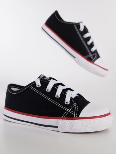 Tênis Casual Infantil Para Menino - Preto