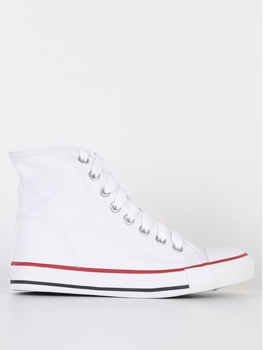 Tênis Casual Cano Alto Feminino Branco