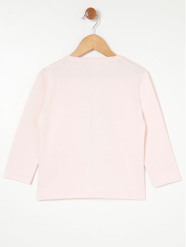 Pijama Longo Infantil Para Menina - Salmão