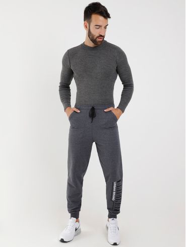 Blusão de Tricot Básico Masculino Chumbo