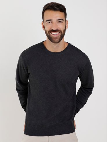 Suéter Tricot Masculino Chumbo