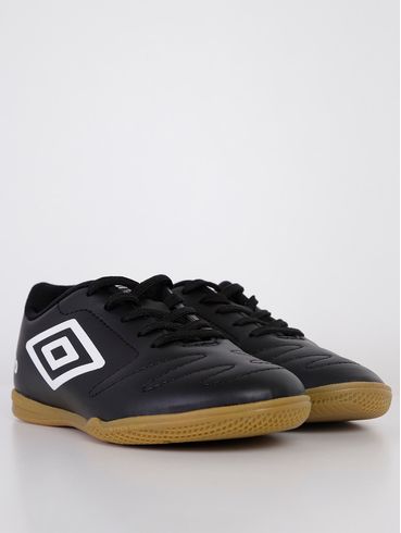 Chuteira de Futsal Umbro Juvenil Para Menino - Preto/Branco