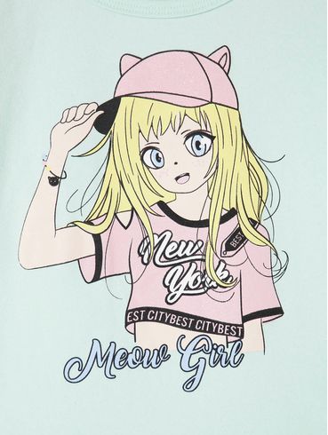 Blusa Manga Longa Infantil Para Menina - Verde