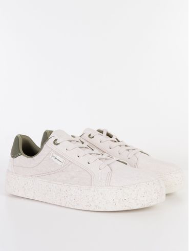 Tênis Casual Sustentável Bebecê B/Green Feminino Bege/Verde