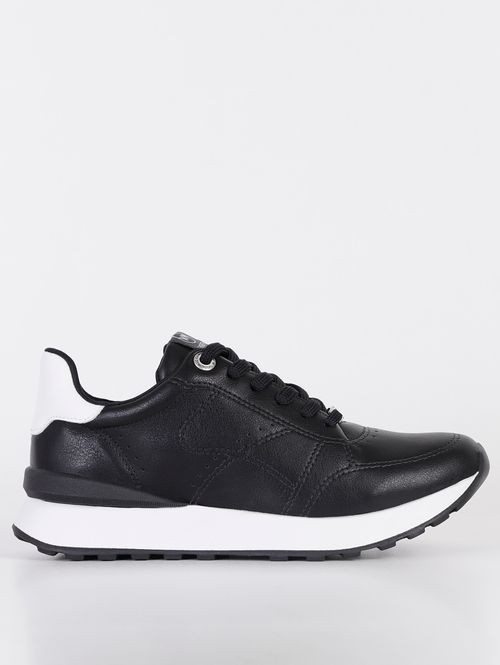 Tênis Jogging Via Marte Feminino Preto/Branco