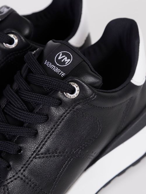 Tênis Jogging Via Marte Feminino Preto/Branco