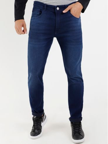 Calça Jeans Estonada Masculina Azul