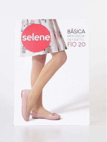 Meia-Calça Selene Infantil Para Menina - Branco