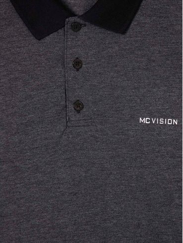 Polo Manga Longa Plus Size Masculina Preto