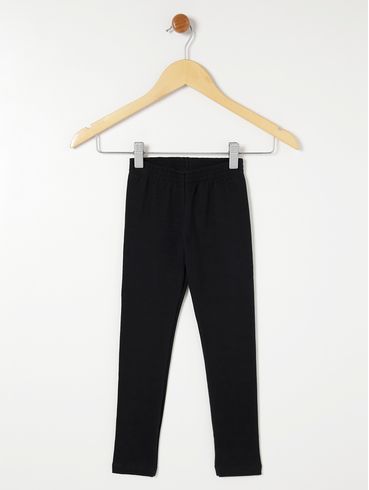 Calça Legging Molecotton Infantil Para Menina - Preto