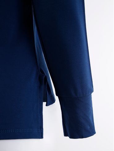 Blusa Malha Moletinho Feminina Azul Marinho
