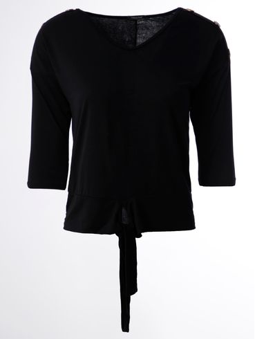 Blusa Manga 3/4 Feminina Preto