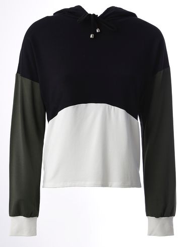 Blusa com Capuz Feminina Preto/Verde