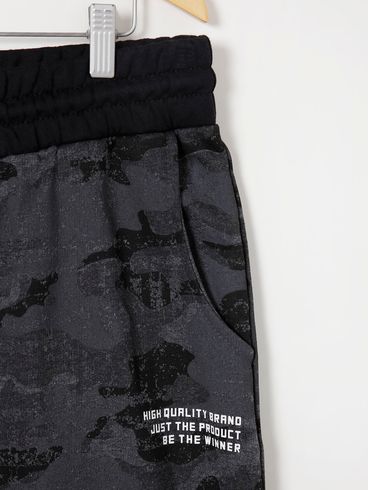 Calça Jogger Moletom Plus Size Masculina Cinza Escuro