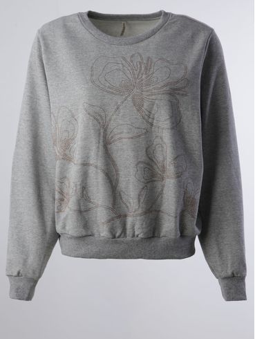 Moletom Habana Plus Size Feminino Cinza