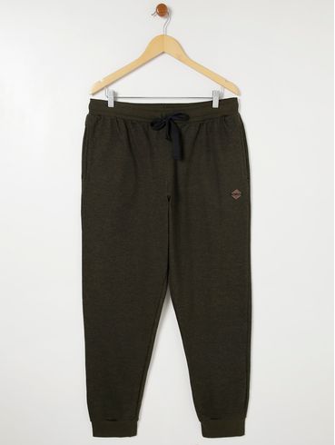 Calça Jogger Moletom Plus Size Masculina Verde