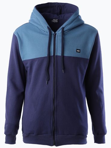 Jaqueta Moletom com Capuz Masculina Azul Marinho