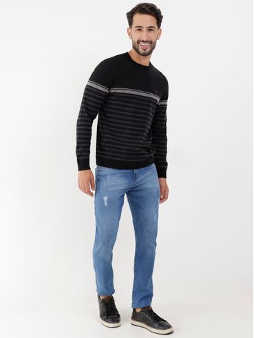 Suéter Tricot Masculino Preto