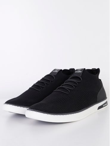Tênis Casual Knit Masculino Preto