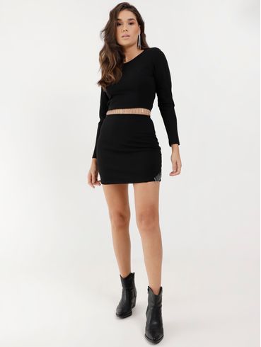 Blusa Manga Longa Autentique Feminina Preto