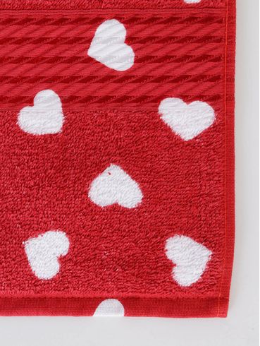 Toalha de Banho Döhler Prisma Vermelho/branco