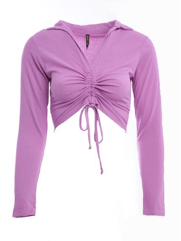 Blusa Manga Longa Feminina Roxo
