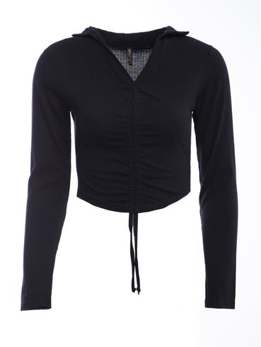 Blusa Manga Longa Feminina Preto
