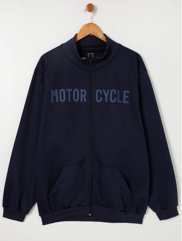 Jaqueta Moletom Plus Size Masculina Azul Marinho