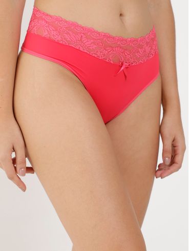 Calcinha Alta Feminina Rosa Pink