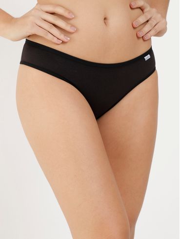 Kit com 03 Calcinhas DelRio Feminina Salmão/Bege/Preto