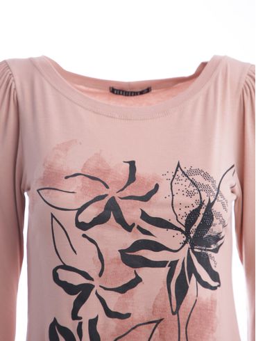 Blusa Manga 3/4 Feminina Rose