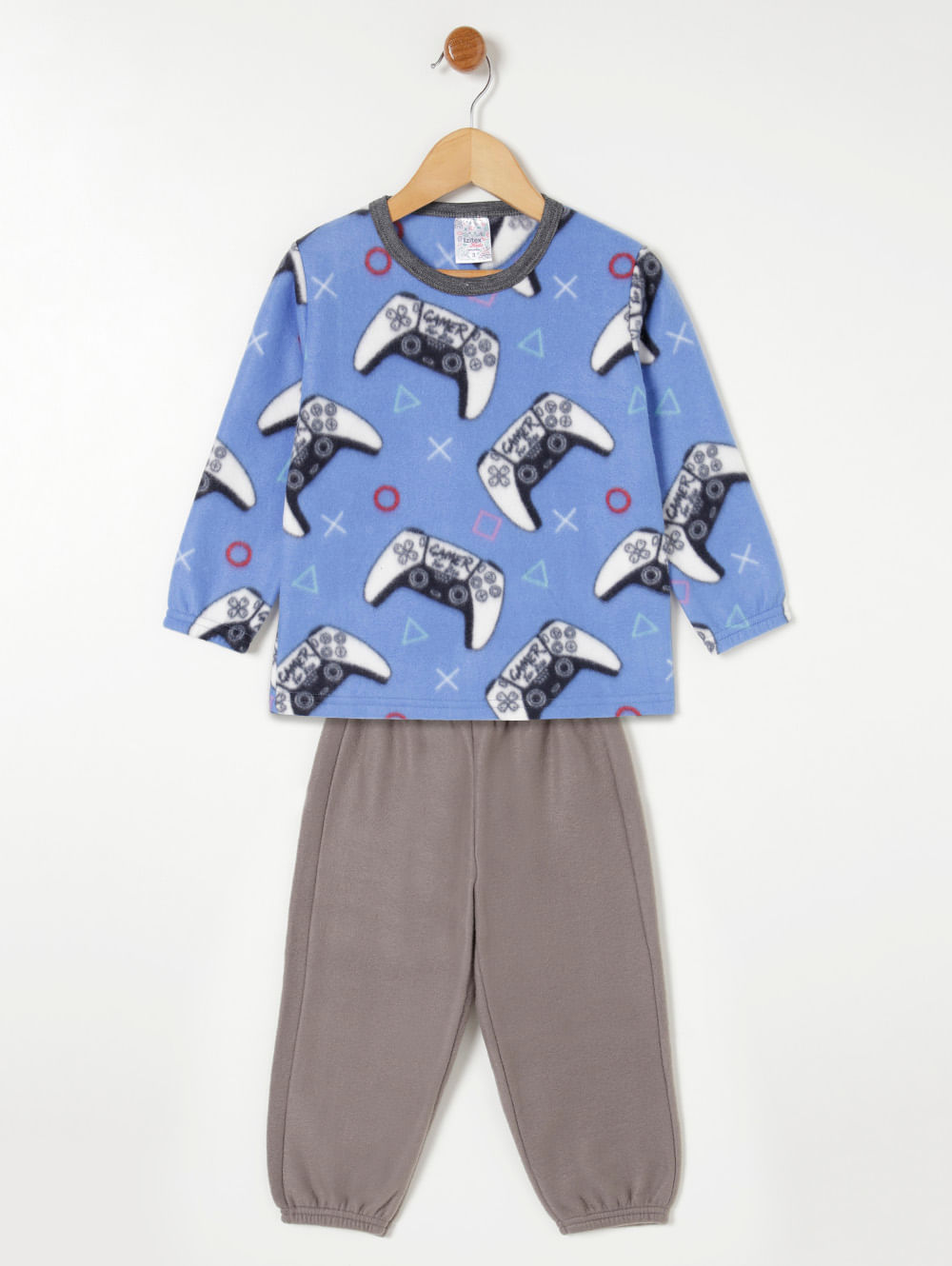 Comprar Pijama de Inverno Longo Soft Infantil Para Menino Azul